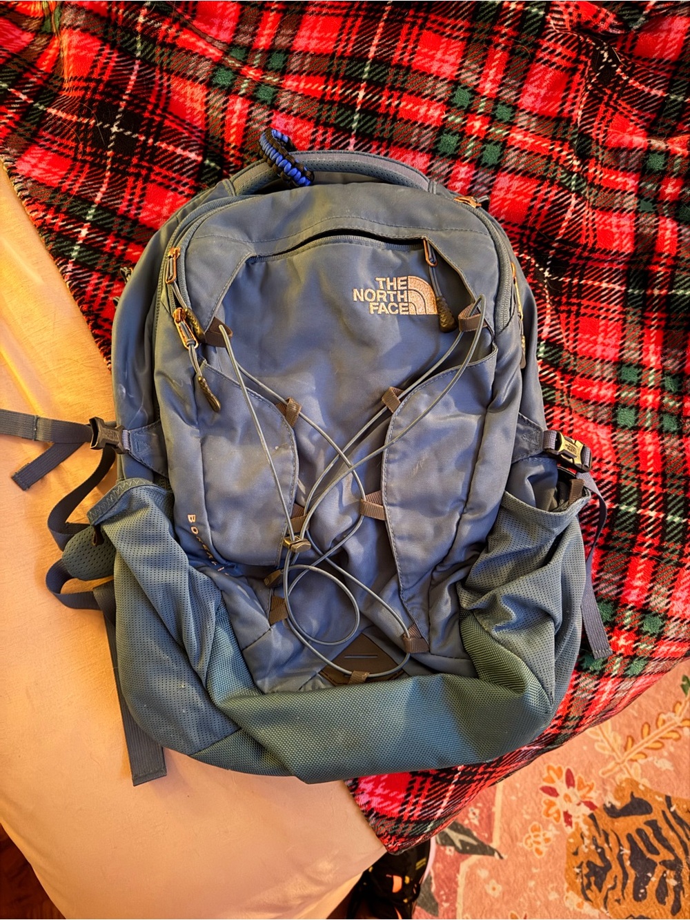 The North Face Navy Blue Men’s Backpack with Front Bungee